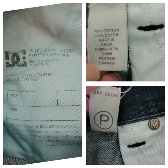 DC Straight Resin II Men's Jeans Sz 32X32 Medium Wash Button Fly Skateboard - Picture 11 of 12